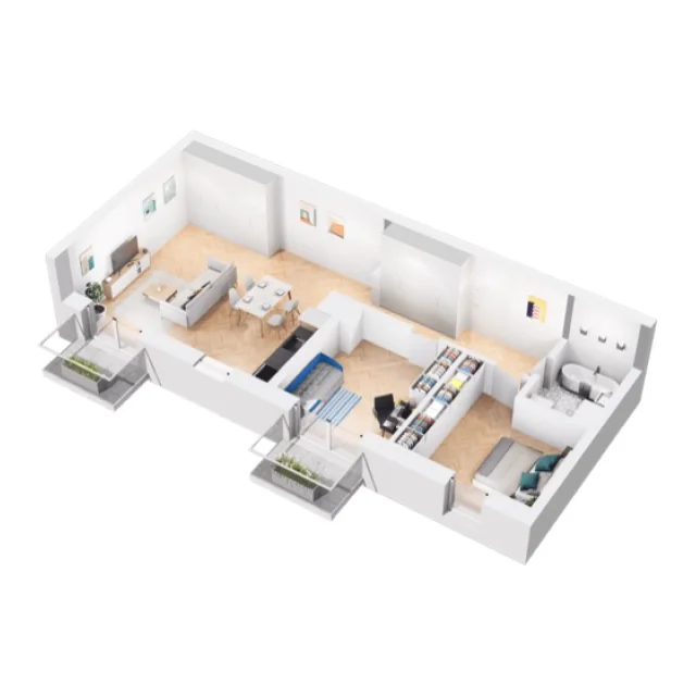 Rzut mieszkania Strzelecka 55 M25